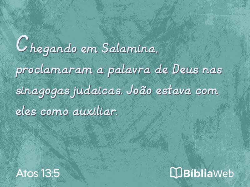 Atos 13:5 em imagem para compartilhar