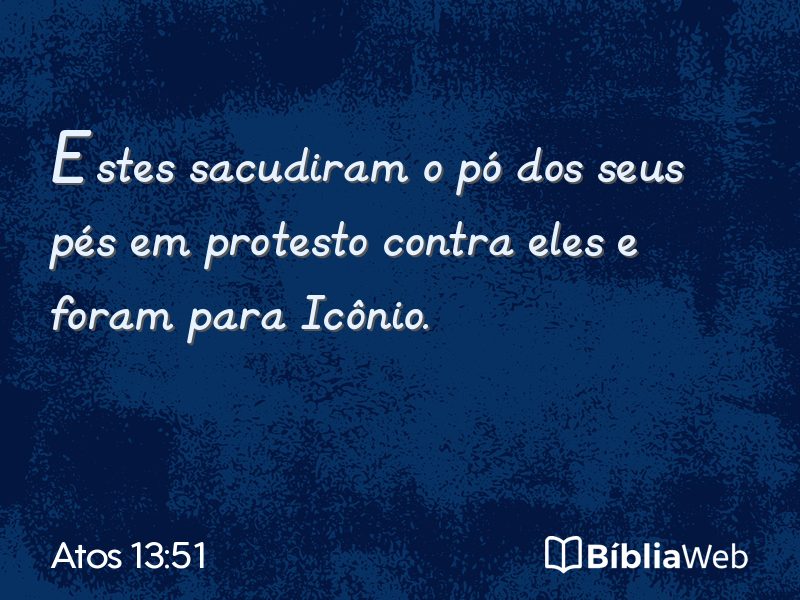 Atos 13:51 em imagem para compartilhar
