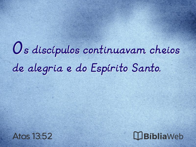 Atos 13:52 em imagem para compartilhar