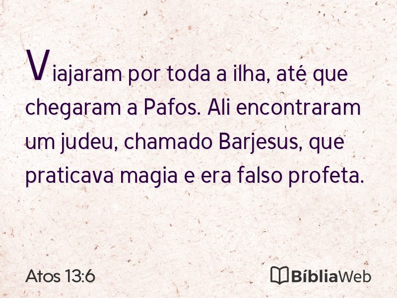 Atos 13:6 em imagem para compartilhar