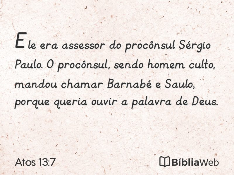 Atos 13:7 em imagem para compartilhar