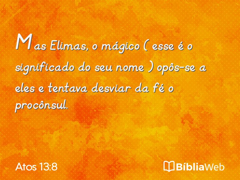 Atos 13:8 em imagem para compartilhar