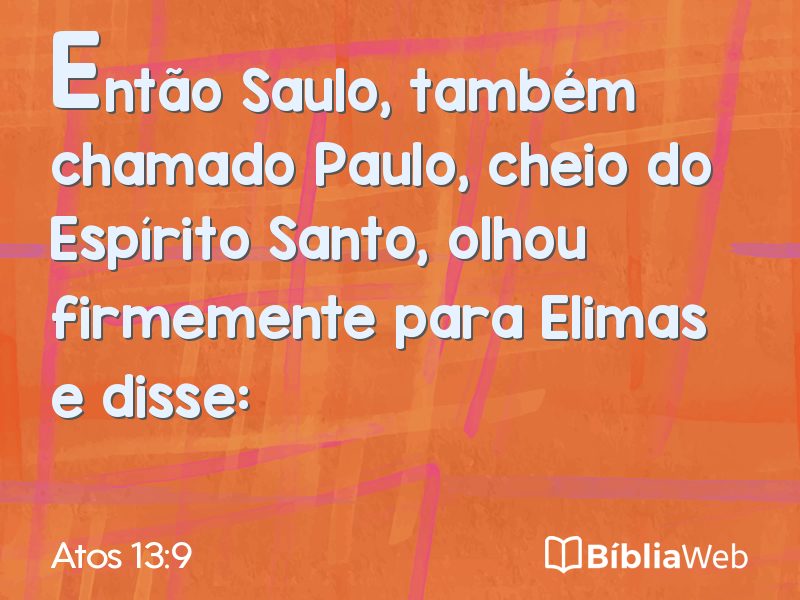 Atos 13:9 em imagem para compartilhar