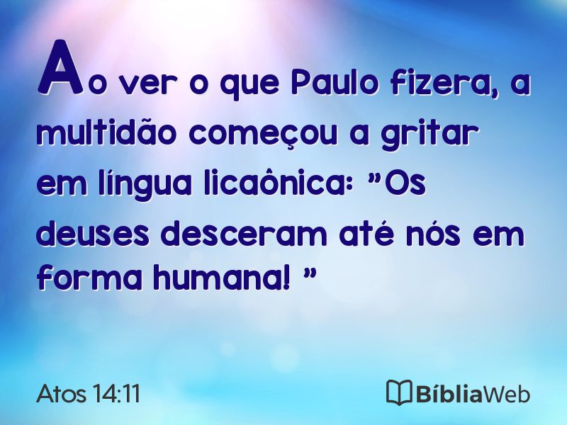 Atos 14:11 em imagem para compartilhar