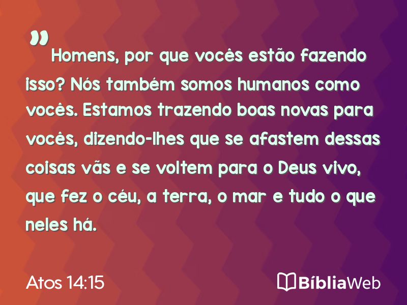 Atos 14:15 em imagem para compartilhar