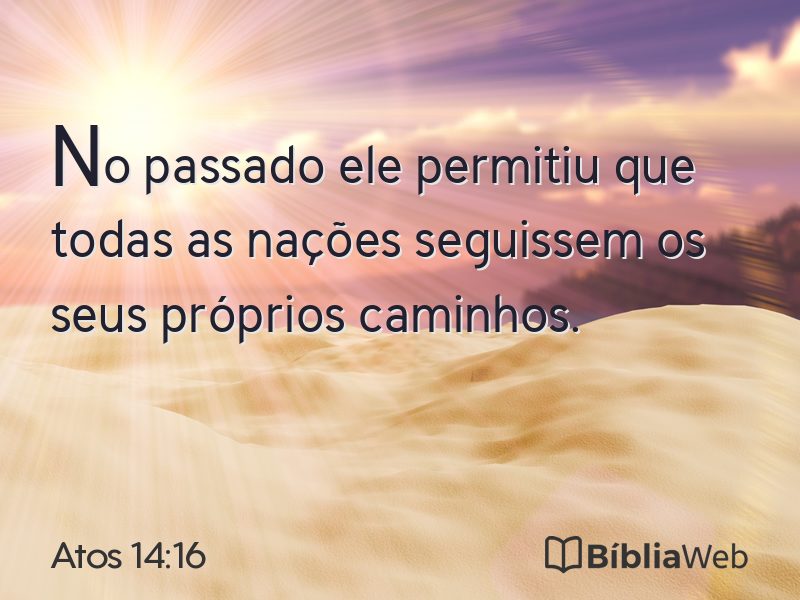 Atos 14:16 em imagem para compartilhar