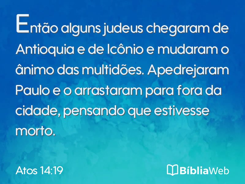 Atos 14:19 em imagem para compartilhar