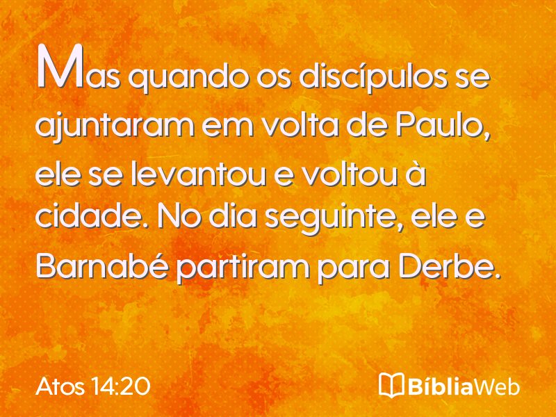 Atos 14:20 em imagem para compartilhar