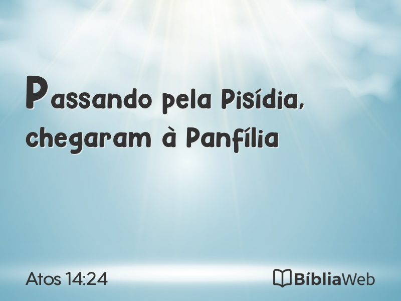 Atos 14:24 em imagem para compartilhar