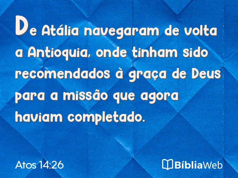 Atos 14:26 em imagem para compartilhar