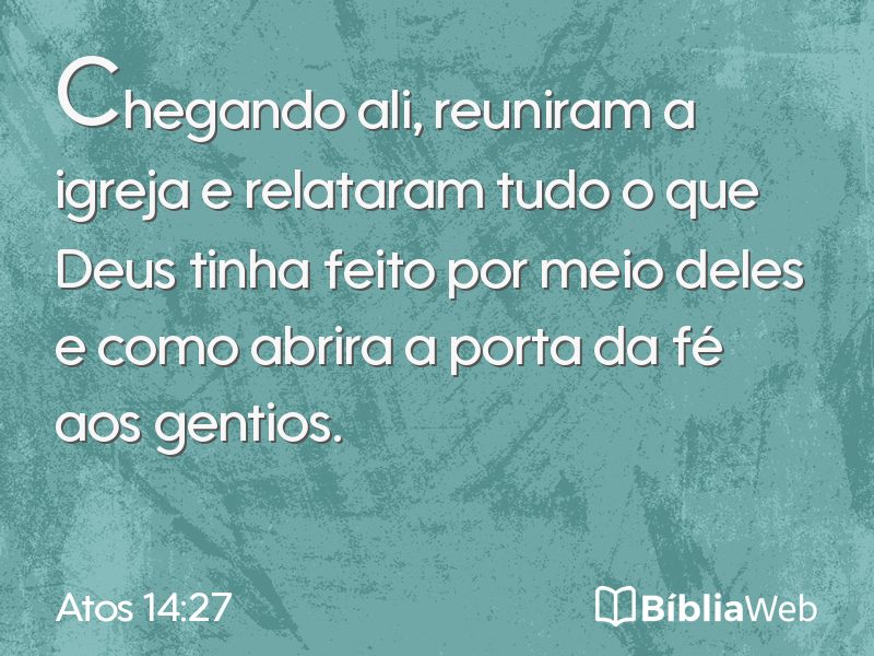 Atos 14:27 em imagem para compartilhar