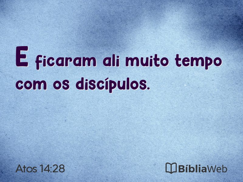 Atos 14:28 em imagem para compartilhar