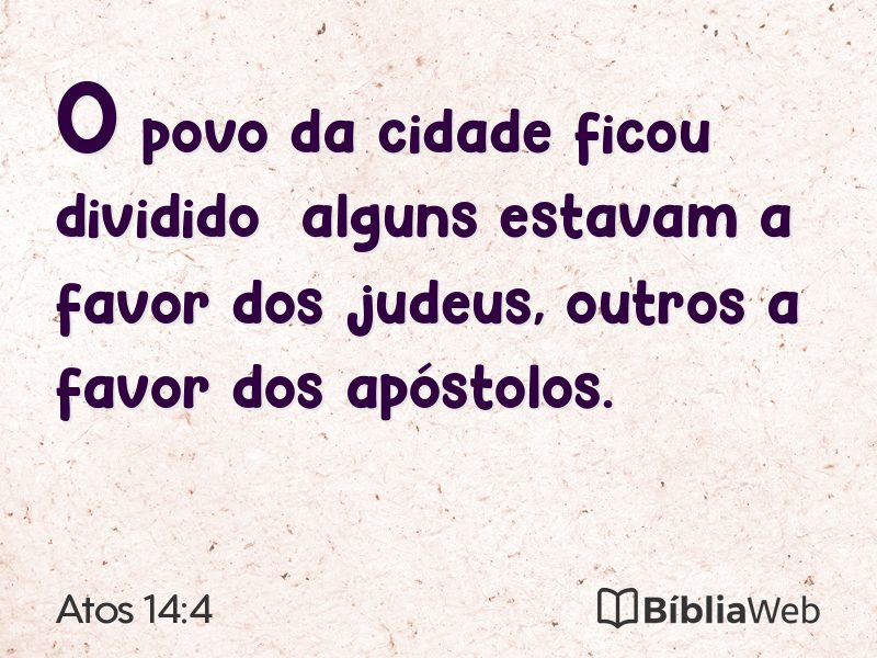 Atos 14:4 em imagem para compartilhar
