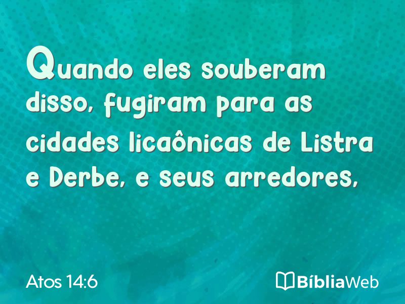 Atos 14:6 em imagem para compartilhar