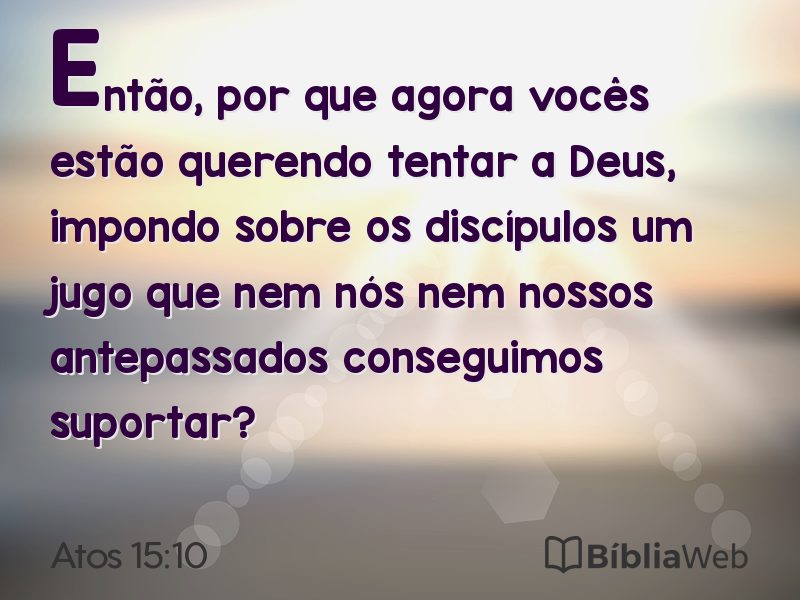 Atos 15:10 em imagem para compartilhar