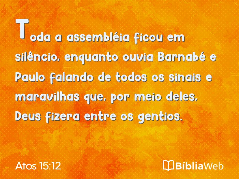 Atos 15:12 em imagem para compartilhar