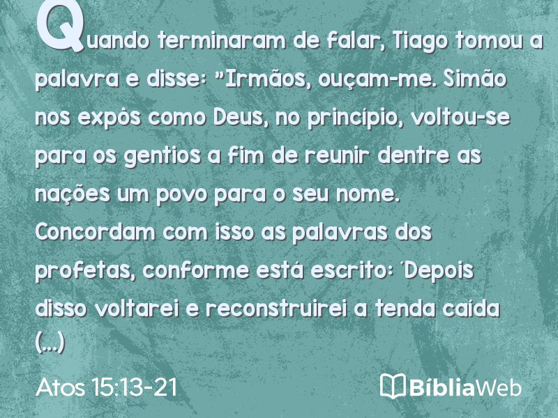 Atos 15:13-21 em imagem para compartilhar