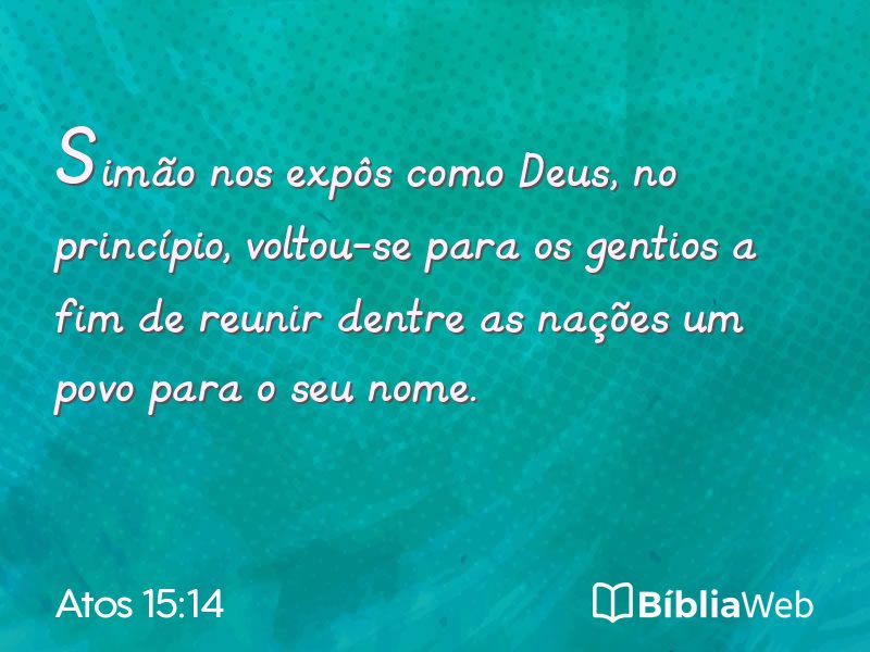 Atos 15:14 em imagem para compartilhar