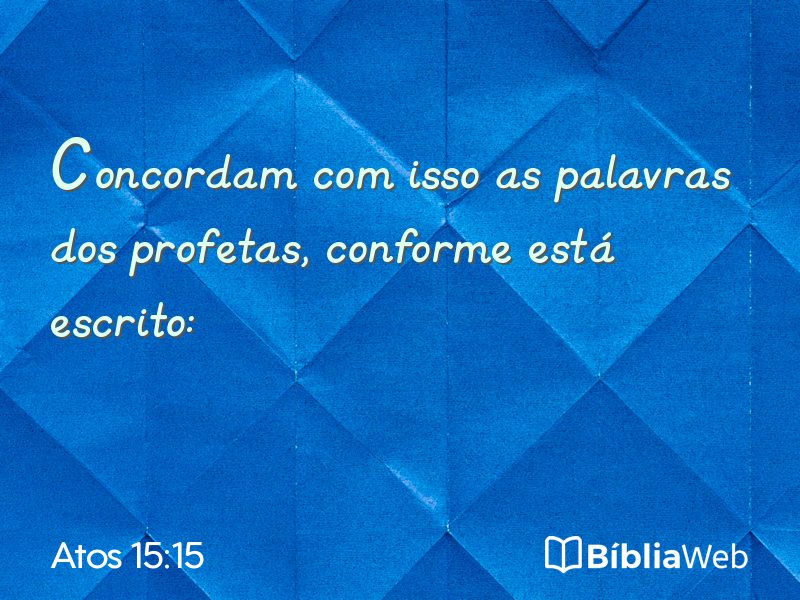 Atos 15:15 em imagem para compartilhar