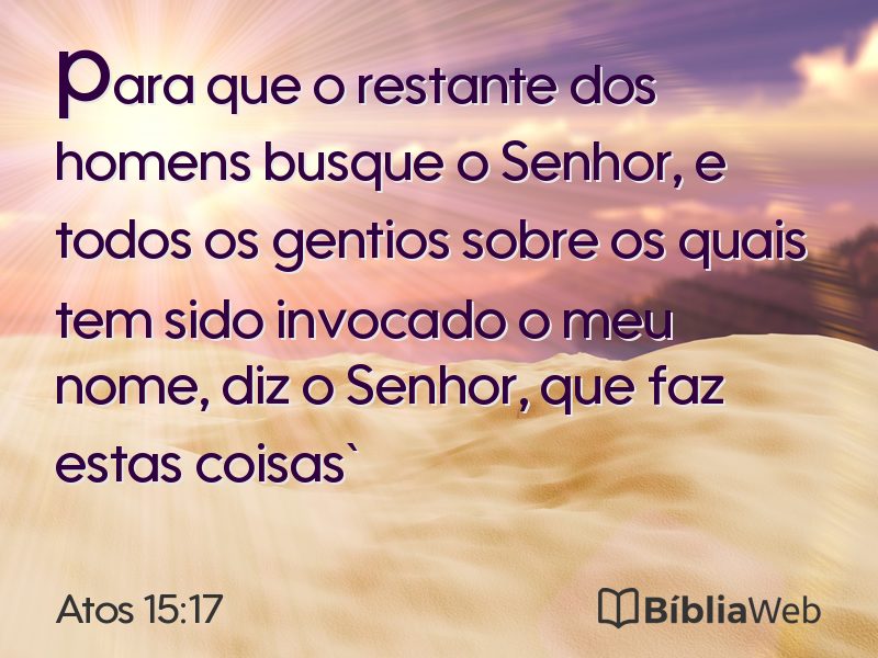 Atos 15:17 em imagem para compartilhar