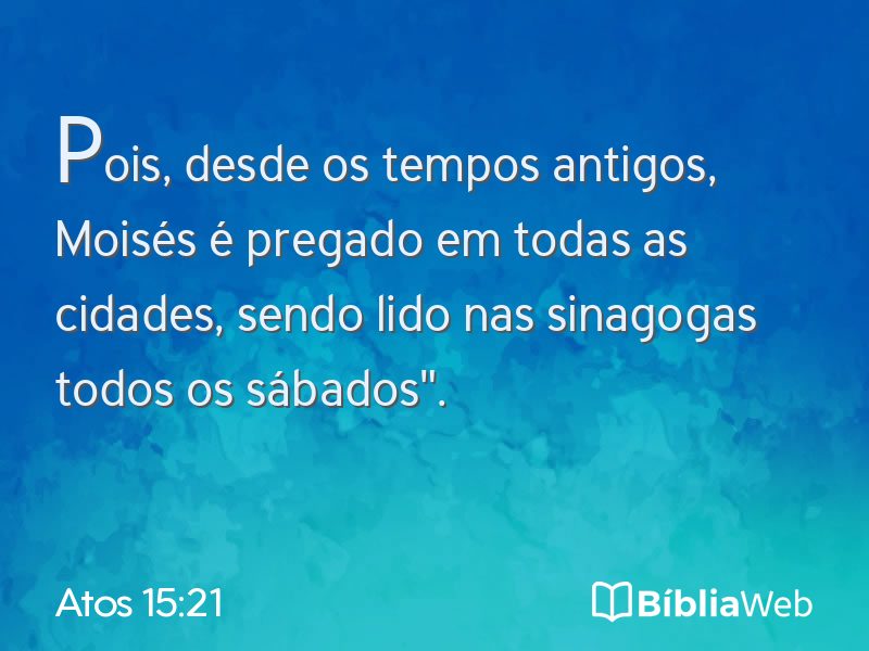 Atos 15:21 em imagem para compartilhar