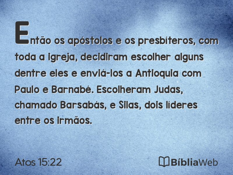 Atos 15:22 em imagem para compartilhar
