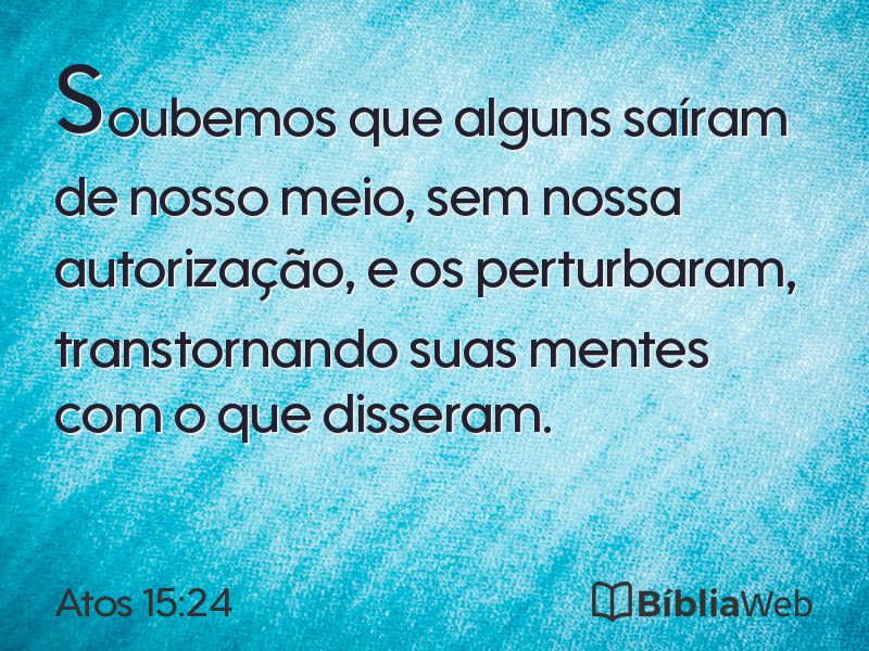 Atos 15:24 em imagem para compartilhar