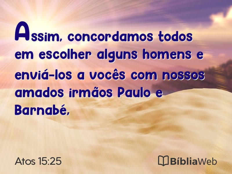 Atos 15:25 em imagem para compartilhar