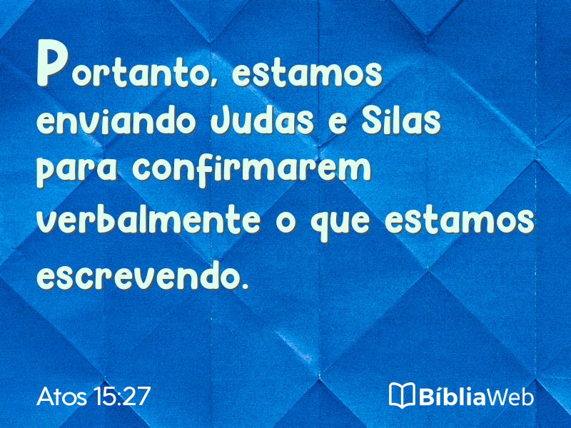 Atos 15:27 em imagem para compartilhar