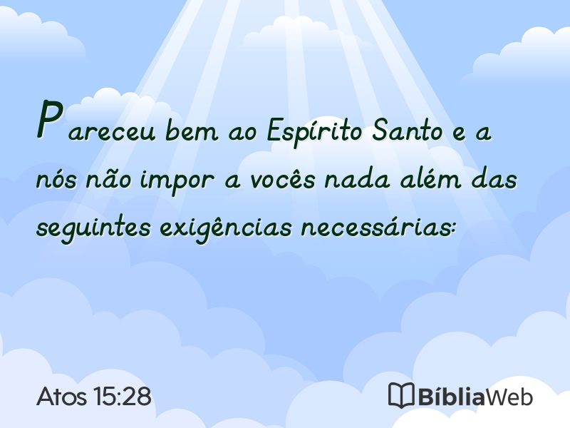 Atos 15:28 em imagem para compartilhar