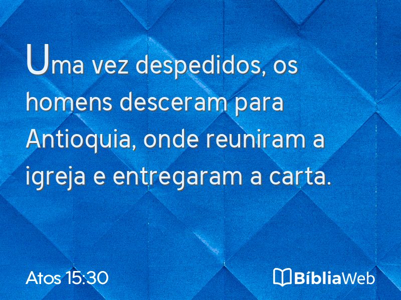 Atos 15:30 em imagem para compartilhar