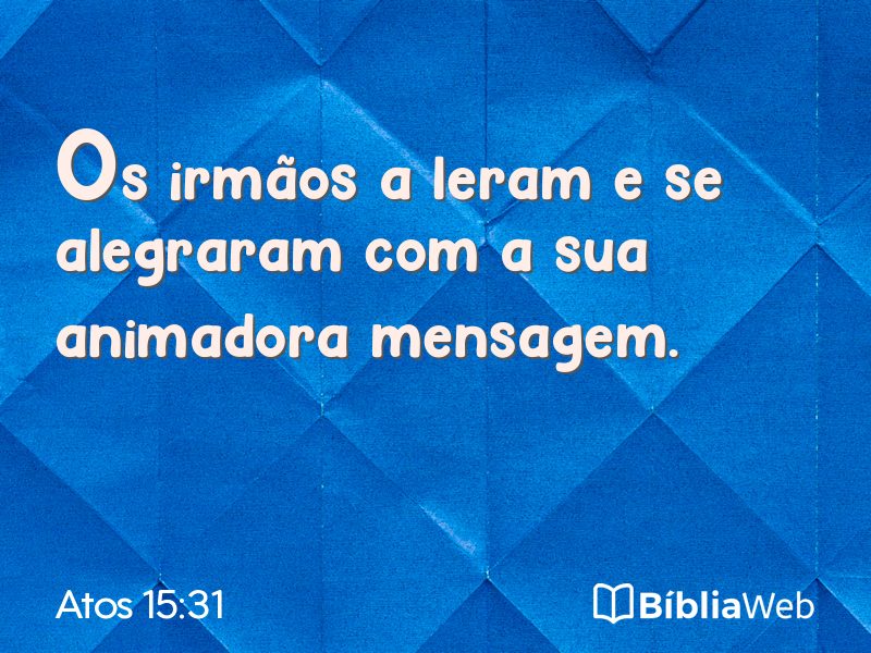 Atos 15:31 em imagem para compartilhar