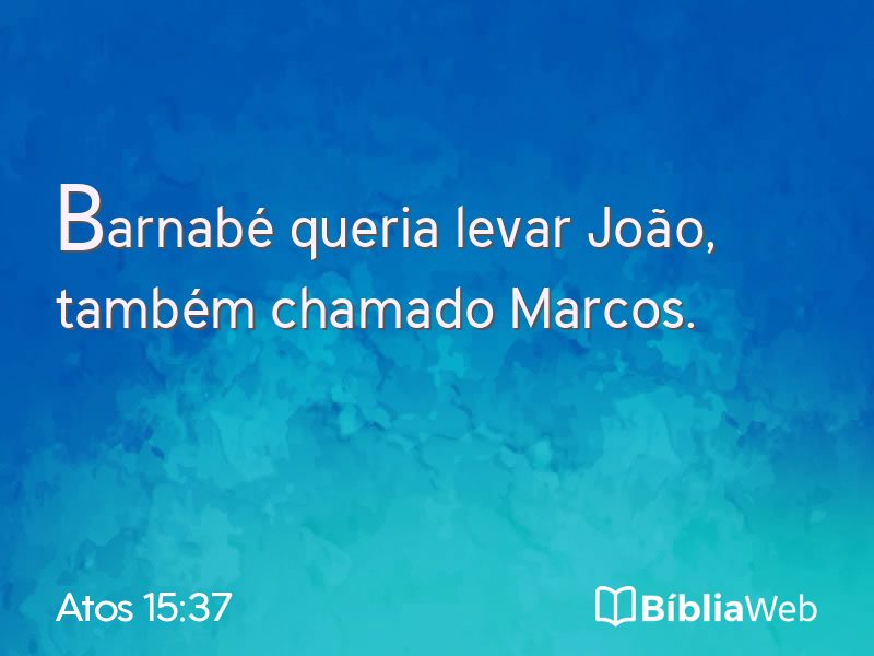 Atos 15:37 em imagem para compartilhar