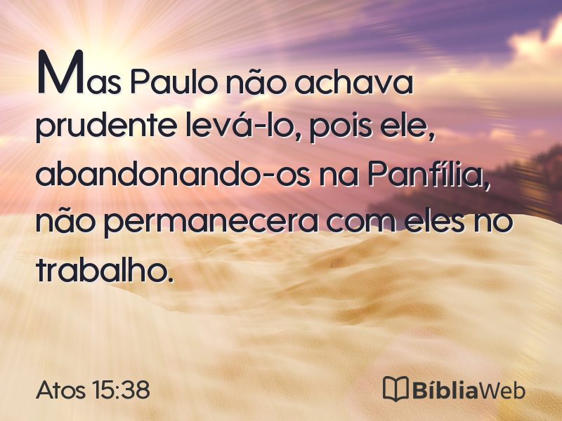 Atos 15:38 em imagem para compartilhar