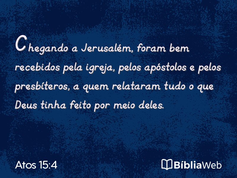 Atos 15:4 em imagem para compartilhar