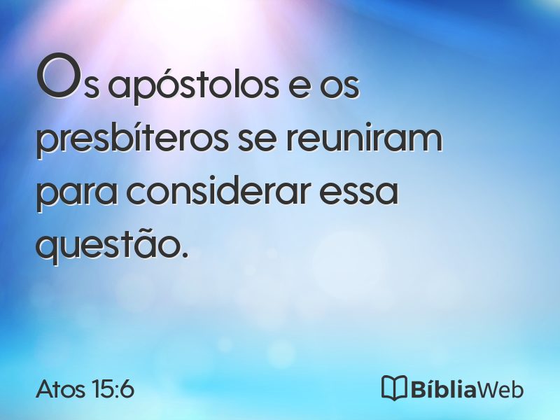 Atos 15:6 em imagem para compartilhar