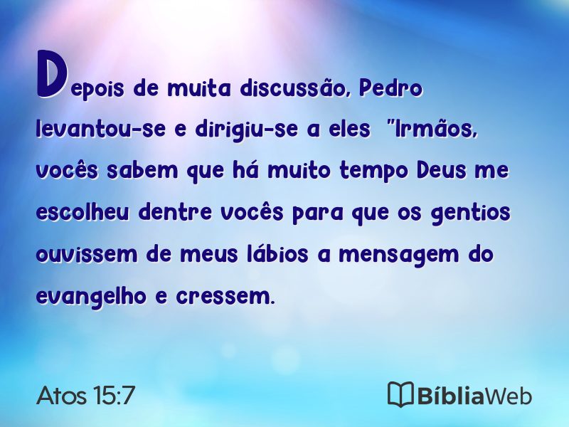 Atos 15:7 em imagem para compartilhar
