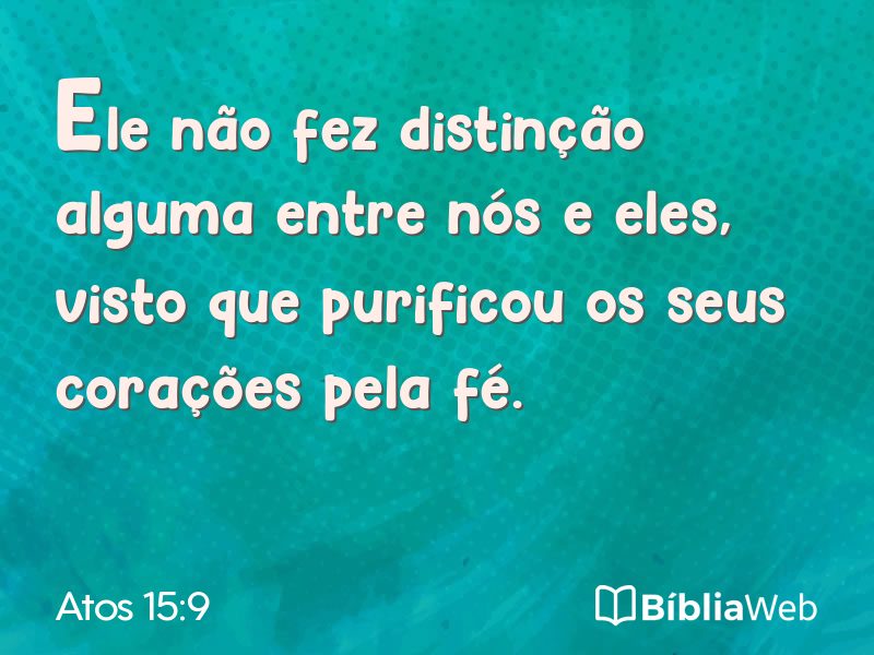 Atos 15:9 em imagem para compartilhar