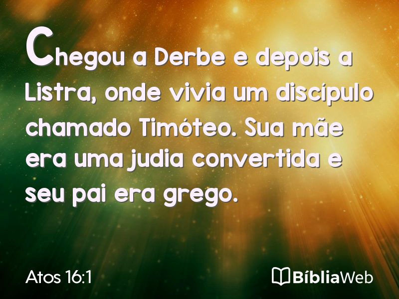 Atos 16:1 em imagem para compartilhar