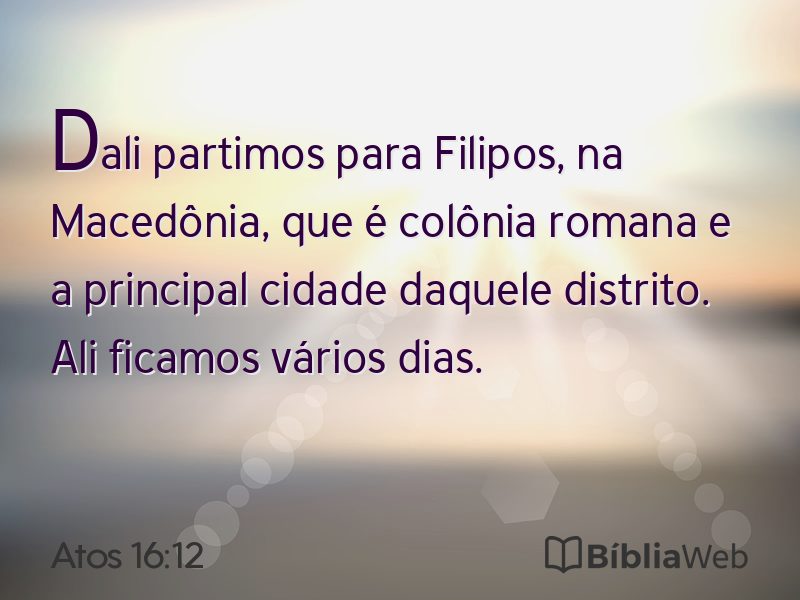 Atos 16:12 em imagem para compartilhar