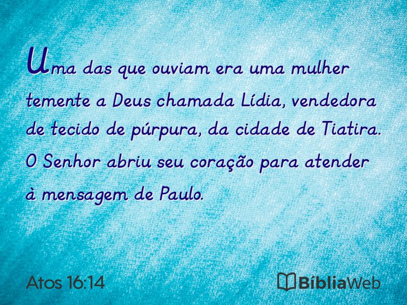 Atos 16:14 em imagem para compartilhar