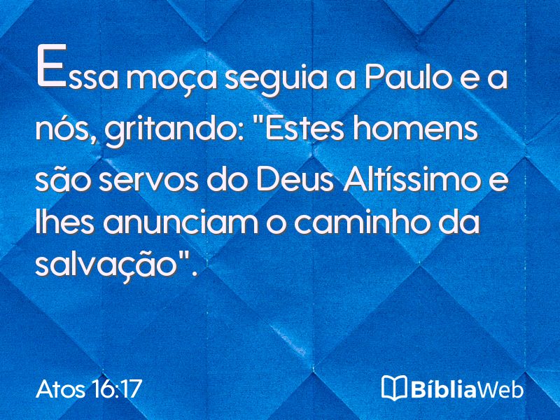 Atos 16:17 em imagem para compartilhar