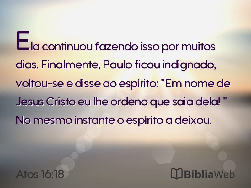Atos 16:18 em imagem para compartilhar