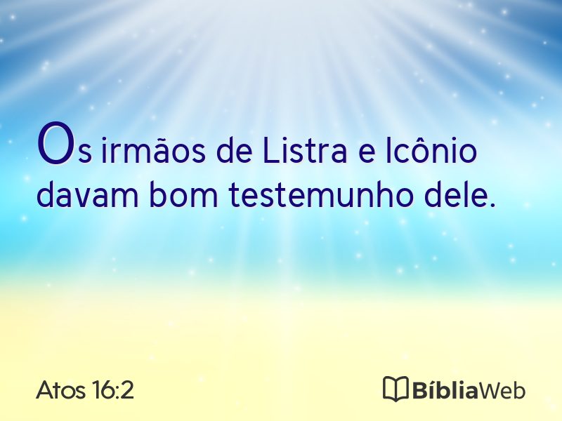Atos 16:2 em imagem para compartilhar
