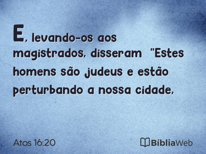 Atos 16:20 em imagem para compartilhar