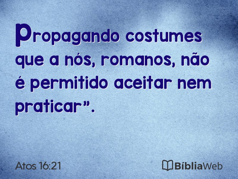 Atos 16:21 em imagem para compartilhar