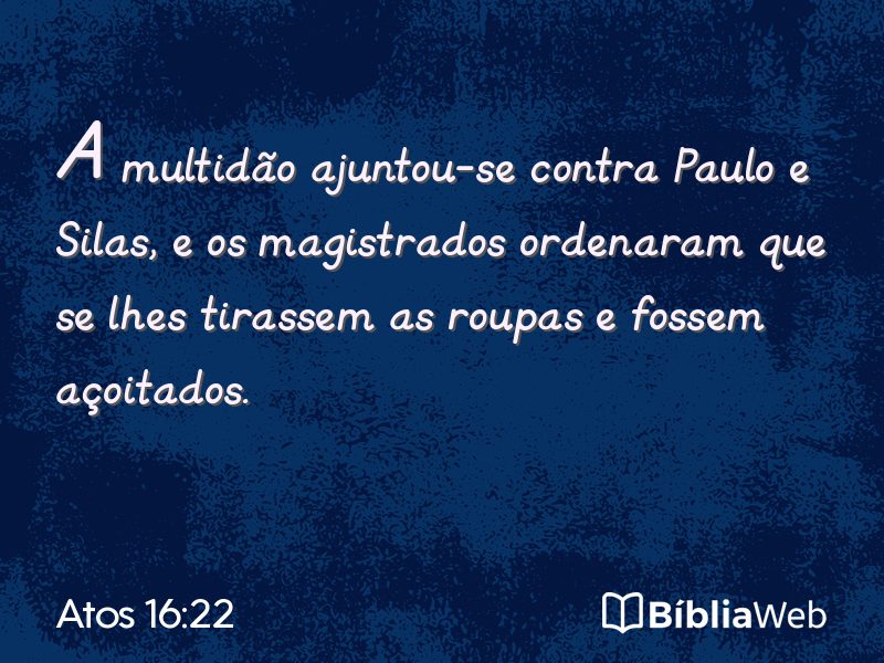 Atos 16:22 em imagem para compartilhar