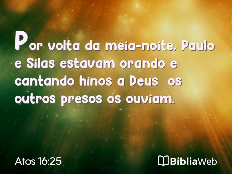 Atos 16:25 em imagem para compartilhar