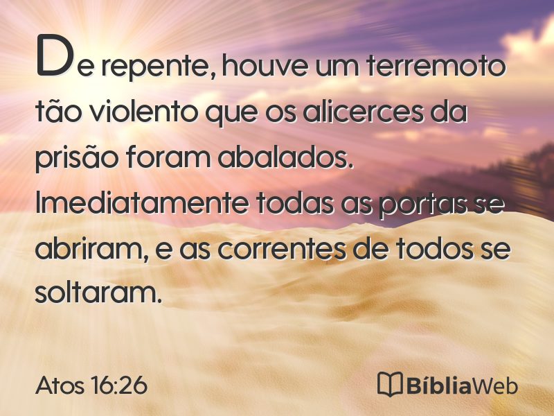 Atos 16:26 em imagem para compartilhar