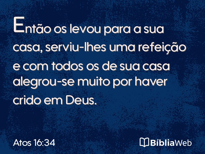 Atos 16:34 em imagem para compartilhar